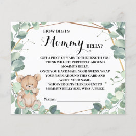 Beer Greenery How Big is Mam's Belly Shower Card Flyer