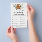 Beer Greenery How old Mam Baby shower Game Kaart (Hand)