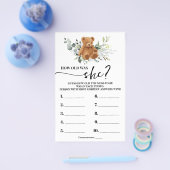 Beer Greenery How old Mam Baby shower Game Kaart (Enkel)