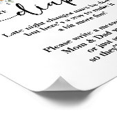 Beer Greenery Late Night Diapers Baby shower Game Poster (Hoek)