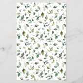 Beer Greenery Name Baby Tune Baby shower Game Kaar Flyer (Achterkant)