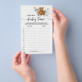 Beer Greenery Name Baby Tune Baby shower Game Kaar Flyer (Hand)