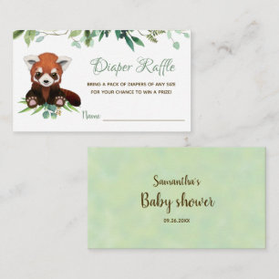 Beer Greenery Neutral Baby shower Diaper Raffle Informatiekaartje