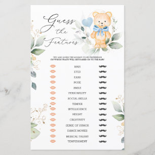 Beer Greenery raadt Baby aan spel Baby shower