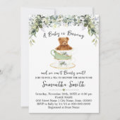 Beer Greenery Tea Baby shower Invitation Feestdagenkaart (Voorkant)