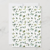 Beer Greenery Tea Baby shower Invitation Feestdagenkaart (Achterkant)