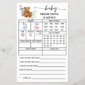 Beer Greenery Voorspellingen Advies Baby shower Ka Flyer (Voorkant)