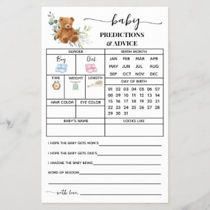 Beer Greenery Voorspellingen Advies Baby shower Ka Flyer