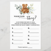 Beer Greenery, waar waren ze de Kaart van het Spel (Voorkant)