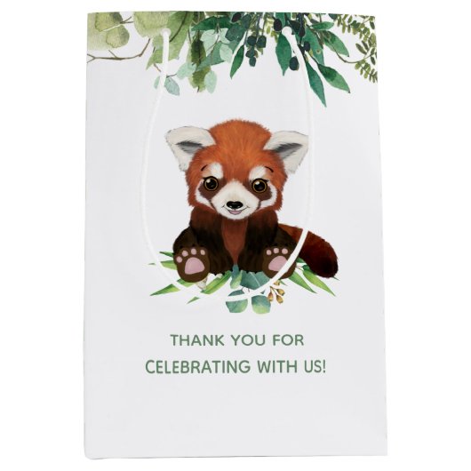 Beer Greenery Waterverf Neutraal Baby shower Favor Medium Cadeauzakje (Voorkant)