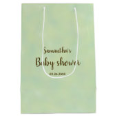 Beer Greenery Waterverf Neutraal Baby shower Favor Medium Cadeauzakje (Achterkant)