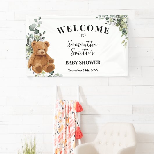 Beer Greenery WelkomstBaby shower Spandoek (Insitu)