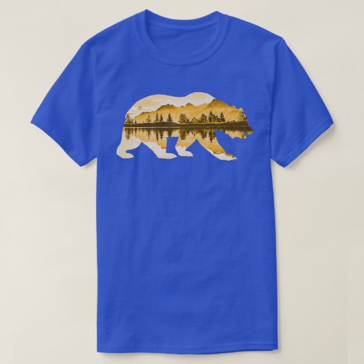 Beer grizzly beer diermotief wildernis woud l t-shirt (Design voorkant)
