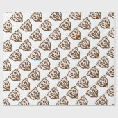 Beer Grizzly Brown Rustic Woodland Animals Pattern Cadeaupapier (Vlak)