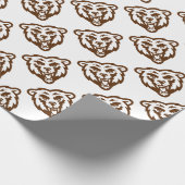 Beer Grizzly Brown Rustic Woodland Animals Pattern Cadeaupapier (Hoek)