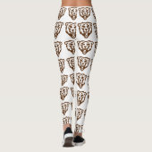 Beer Grizzly Brown Rustic Woodland Animals Pattern Leggings (Achterkant)