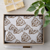 Beer Grizzly Brown Rustic Woodland Animals Pattern Tissuepapier (Geschenk)