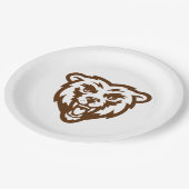 Beer Grizzly Brown Rustic Woodland Folk Animals Papieren Bordje (Gekanteld)