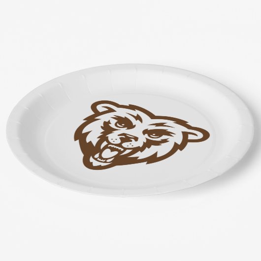 Beer Grizzly Brown Rustic Woodland Folk Animals Papieren Bordje (Gekanteld)