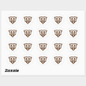 Beer Grizzly Brown Rustic Woodland Folk Animals Ronde Sticker (Vel)
