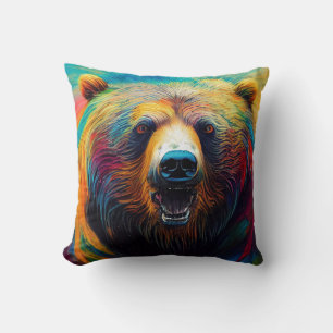 Beer Grizzly Dier Ontdekking Avontuur Natuur PLA Kussen