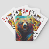 Beer Grizzly Dier Ontdekking Avontuur Natuur PLA Pokerkaarten (Achterkant)