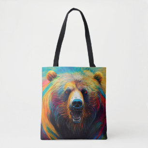 Beer Grizzly Dier Ontdekking Avontuur Natuur PLA Tote Bag
