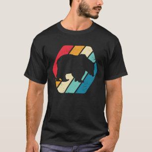 Beer Grizzly Dier Wilde Natuur Retro T-shirt