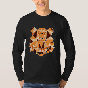 Beer Grizzly Wildlife Minimalism Low Poly Art T-shirt