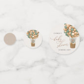 Beer, groene ballonnen, heteluchtballon, Baby show Confetti (Achterkanten)