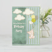 Beer Groene bijtende bijtsen Kinderen van afgelope Kaart (Staand voorkant)