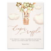 Beer Groene gouden ballonnen Luidere Raffle Sign Foto Afdruk (Voorkant)