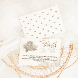 Beer Groene Hoodie Baby shower Boek Aanvraag Informatiekaartje