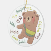 Beer: Groetjes Illustratie Keramisch Ornament (Links)
