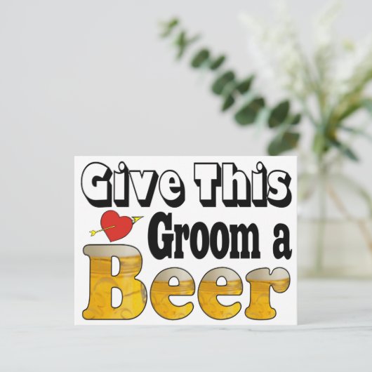 Beer Groom Briefkaart (Staand voorkant)