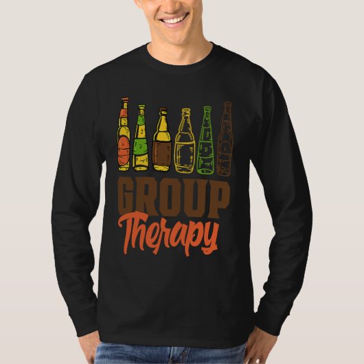 beer group therapy for weekend party saying t-shirt (Voorkant)