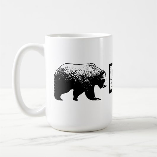 Beer Grunge Papa sinds 2014, zwart Koffiemok (Links)