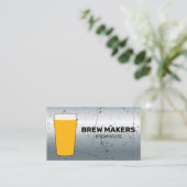 Beer | Grunge Scratch Metallic Background Visitekaartje (Staand voorkant)