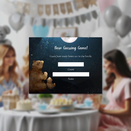 Beer Guessing Count Spel Baby Shower Spel Kaart