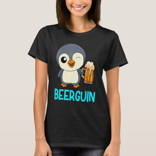 Beer Guin Beer Penguin Mannen Beer Father S Day Pa T-shirt (Voorkant)