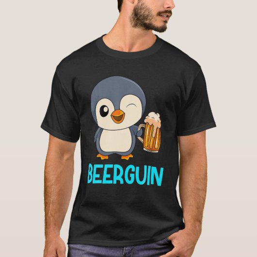 Beer Guin Beer Penguin Mannen Beer Vaderdag T-shirt (Voorkant)