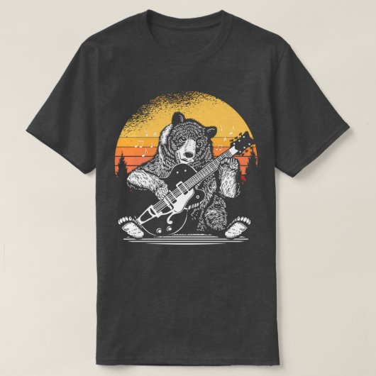 Beer Guitar Grizzly Beer 1 T-shirt (Design voorkant)