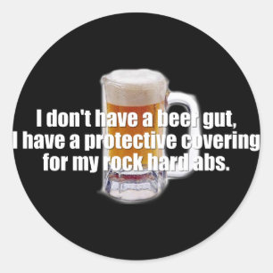 Beer Gut Ronde Sticker