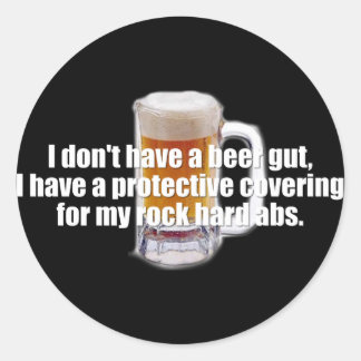 Beer Gut Ronde Sticker