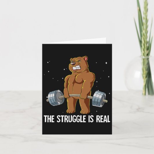Beer gym Weegtraining De strijd is echt Kaart (Voorkant)
