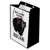 Beer Had ik eten geroken Grappige beer Medium Cadeauzakje (Achterkant Gekanteld)
