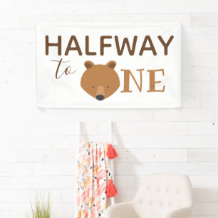 Beer Halfweg naar één Spandoek