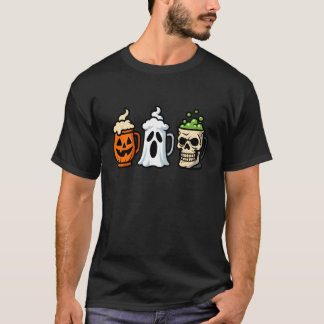 Beer Halloween Skeleton Pumpkin Ghost Drink Hum T-shirt