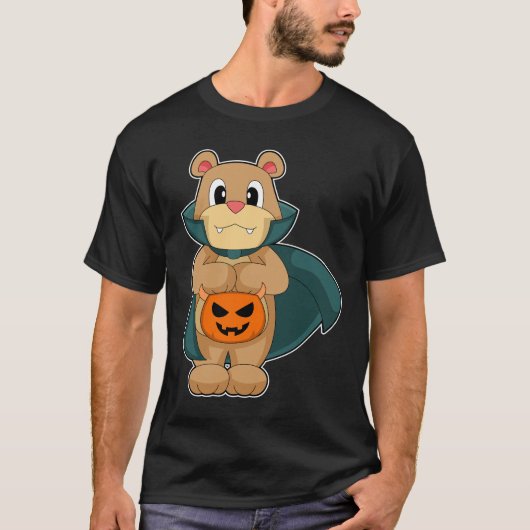 Beer Halloween Vampier Pompoen T-shirt (Voorkant)