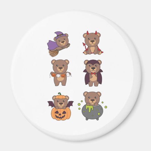 Beer Halloween Witch Devil Pumpkin Vampire Costuum Magneet (Voorkant)